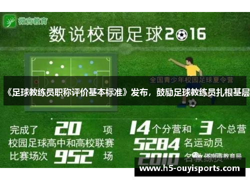《足球教练员职称评价基本标准》发布，鼓励足球教练员扎根基层